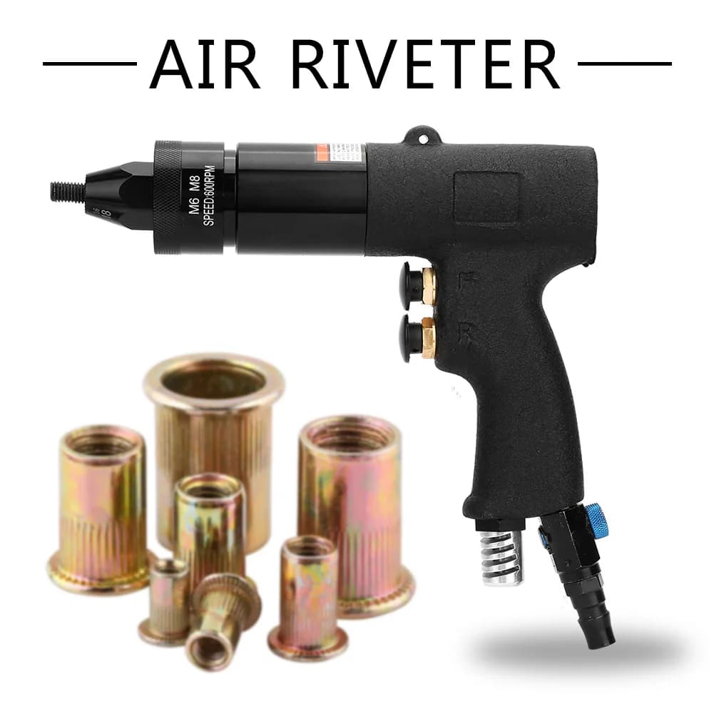 Air-Powered Rivet Gun | Self-Locking Design for Metal & Pipe Fabrication - Thumbnail 4