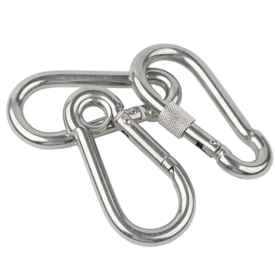 Bow Shackle Hook | M4-M8 Spring Gate | Quick Link Chain Fastener - Thumbnail 2
