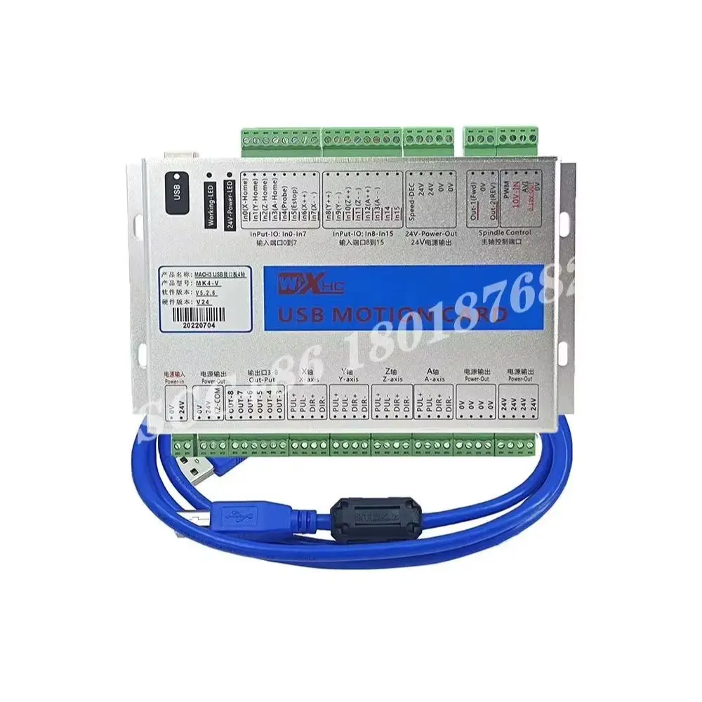 USB Motion Control Card for CNC Machines | 6-Axis Mach3 System | 2MHz Precision for Lathe & Engraving - Thumbnail 6