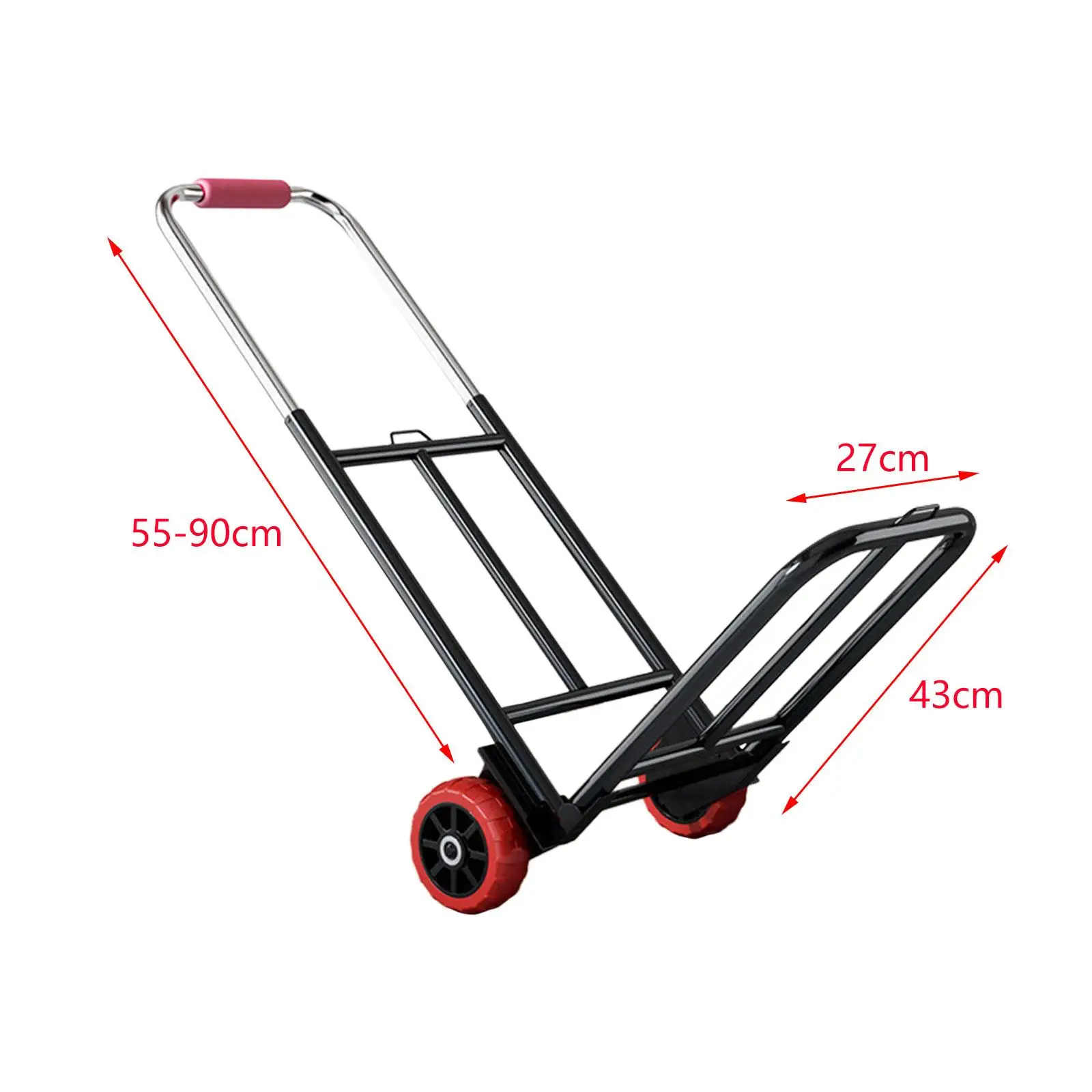 Folding Hand Truck | Heavy-Duty 70kg Utility Cart | Adjustable Luggage Trolley - Thumbnail 5
