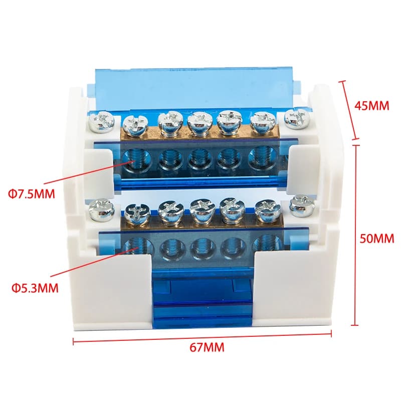 DIN Rail Terminal Block | WKH207 Modular Power Distribution | Secure Connection System - Thumbnail 5