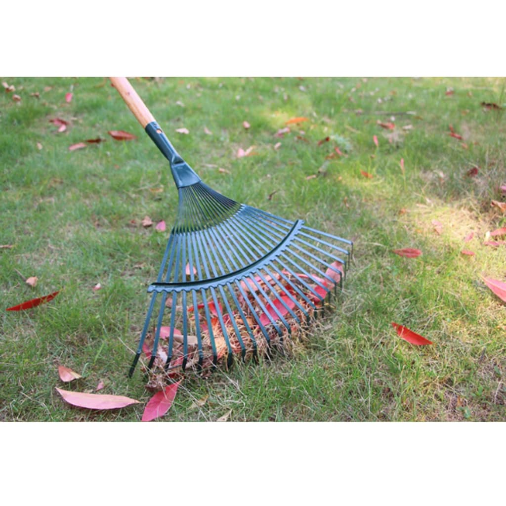 Heavy-Duty 22-Tooth Garden Rake | Durable Iron Construction | Professional Landscaping & Potting Tool - Thumbnail 3