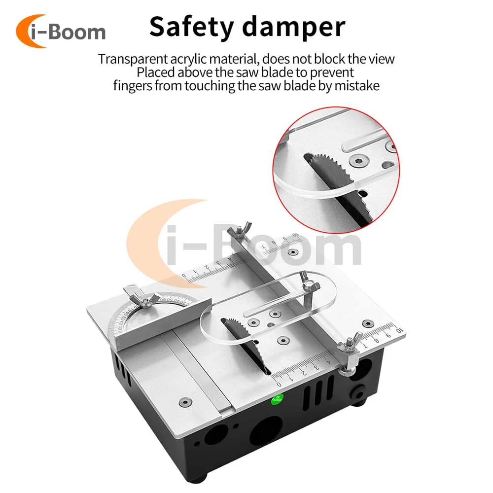 Mini Table Saw | Dust-Proof Cutting for Wood, Acrylic & PCB | 110V/220V - Thumbnail 5