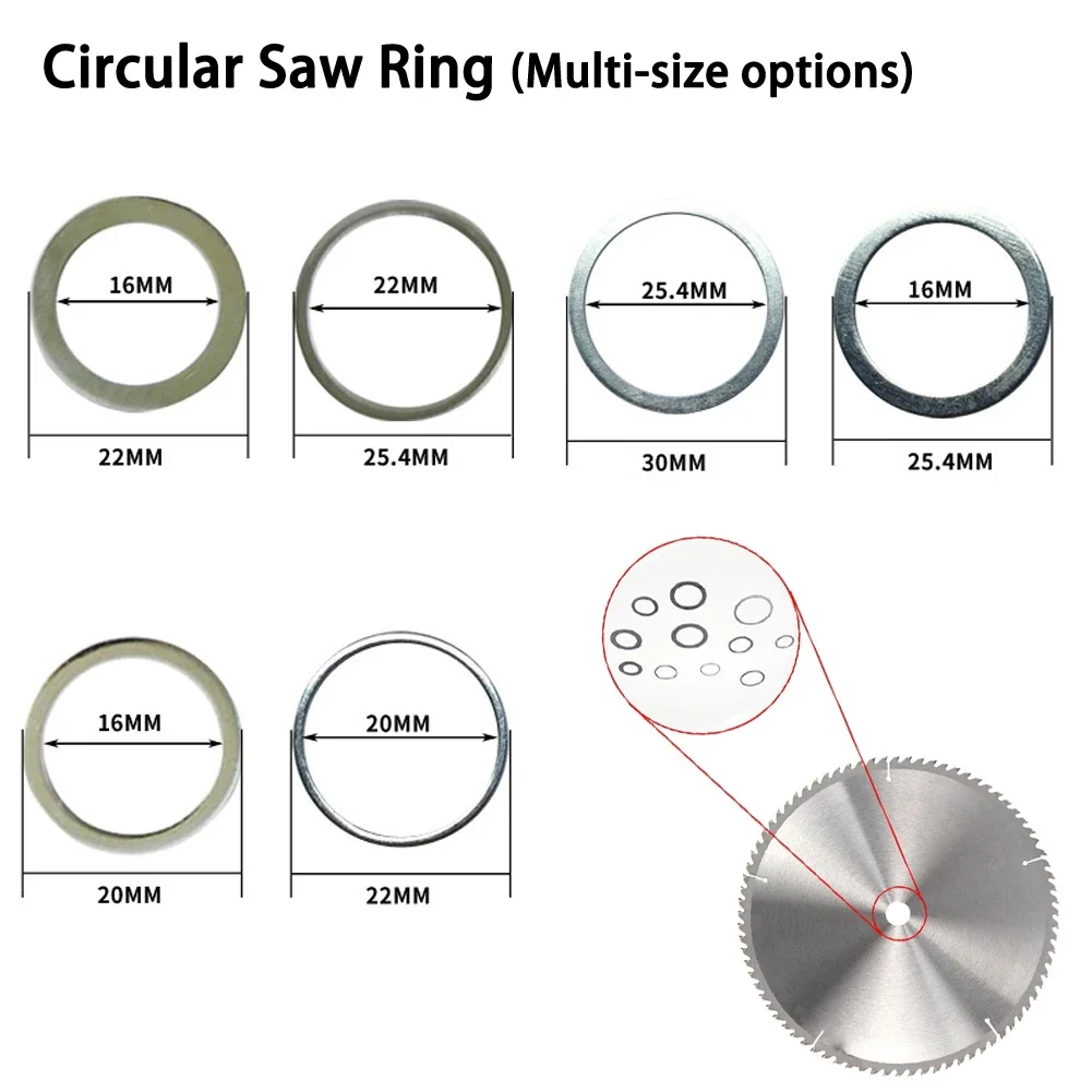 Saw Blade Reducing Rings | 16-32mm Arbor Adapter Set | Professional Woodworking Tools - Thumbnail 4