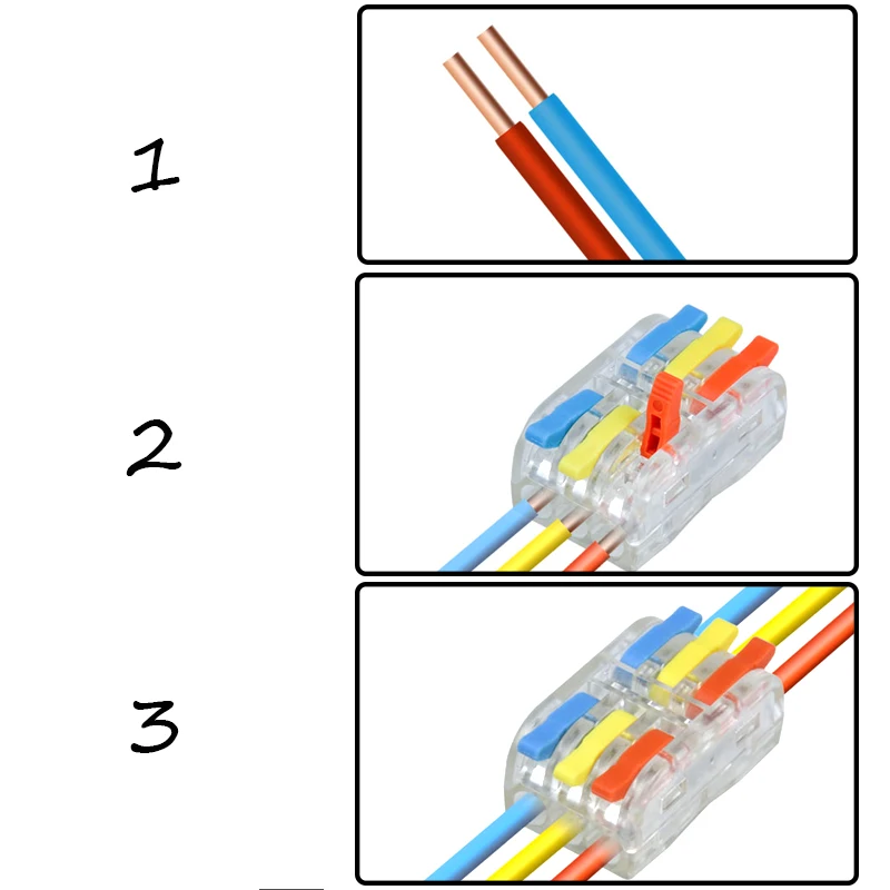 Push-In Terminal Blocks | 10-Pack Compact Electrical Connectors | Fast-Wiring Solution - Thumbnail 6