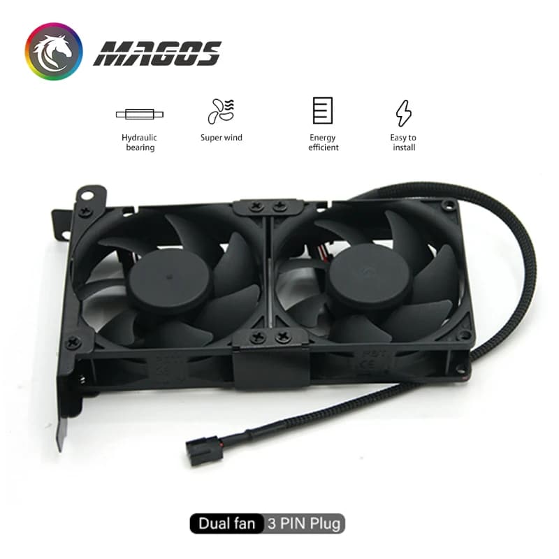 High-Performance GPU Cooling Fan | Dual & Triple 80mm Fan Options | 3-Pin & Molex 4-Pin Compatibility - Thumbnail 3