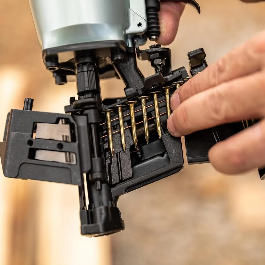 Coil Roofing Nailer | 1-3/4 Inch with Bonus Impact Driver Kit | Integrated Pneumatic System - Thumbnail 6