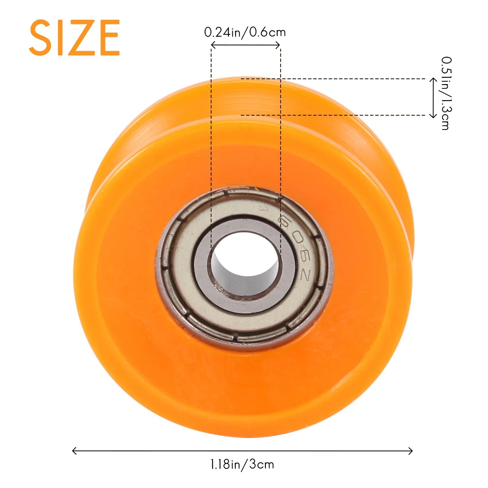 Plastic-Coated Bearings | 6x30x13mm Deep Groove | 4-Piece Guide Pulley Set - Thumbnail 5