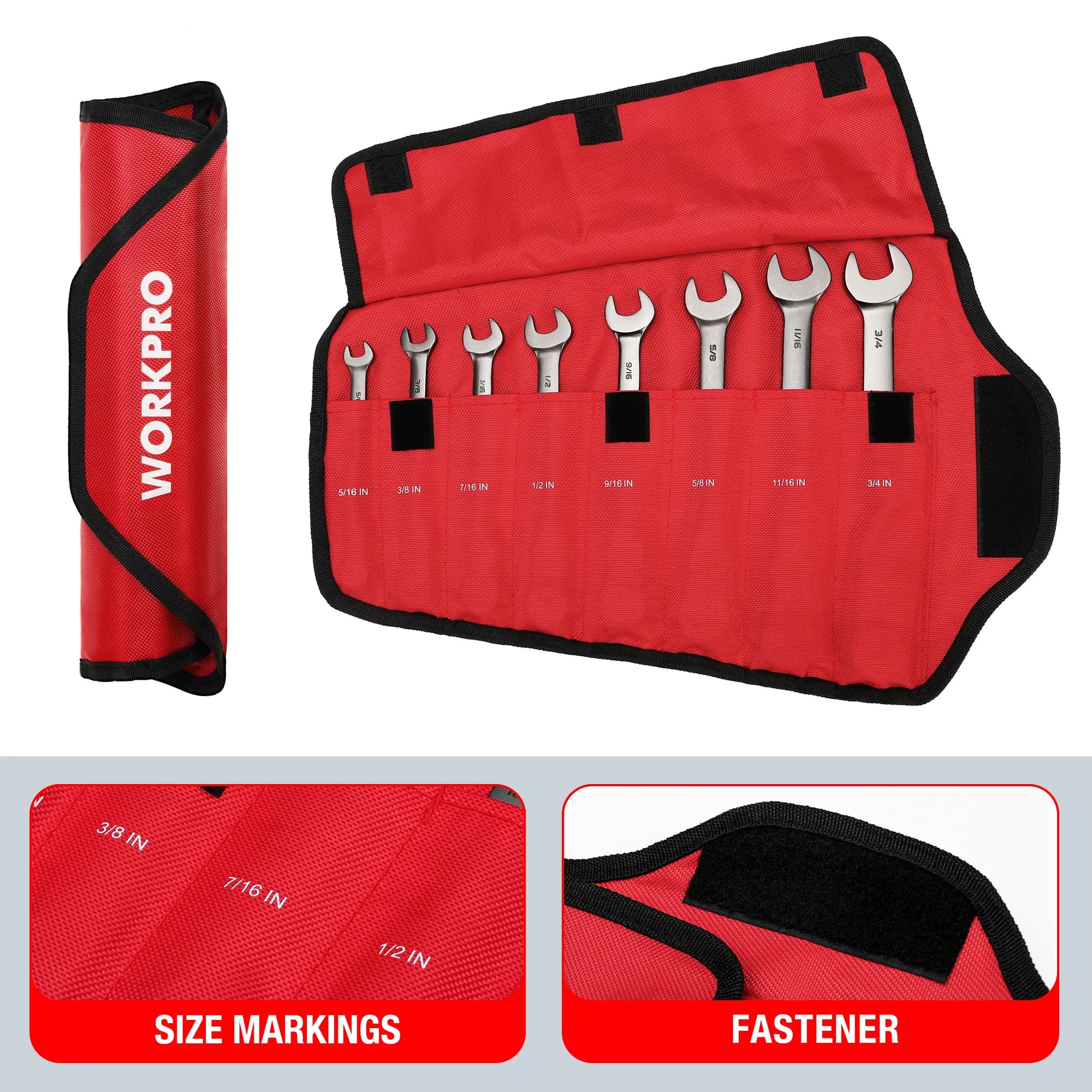 Flex-Head Ratcheting Wrench Set | 8-Piece SAE (5/16-3/4) | 72-Tooth Precision | CR-V Steel - Thumbnail 7