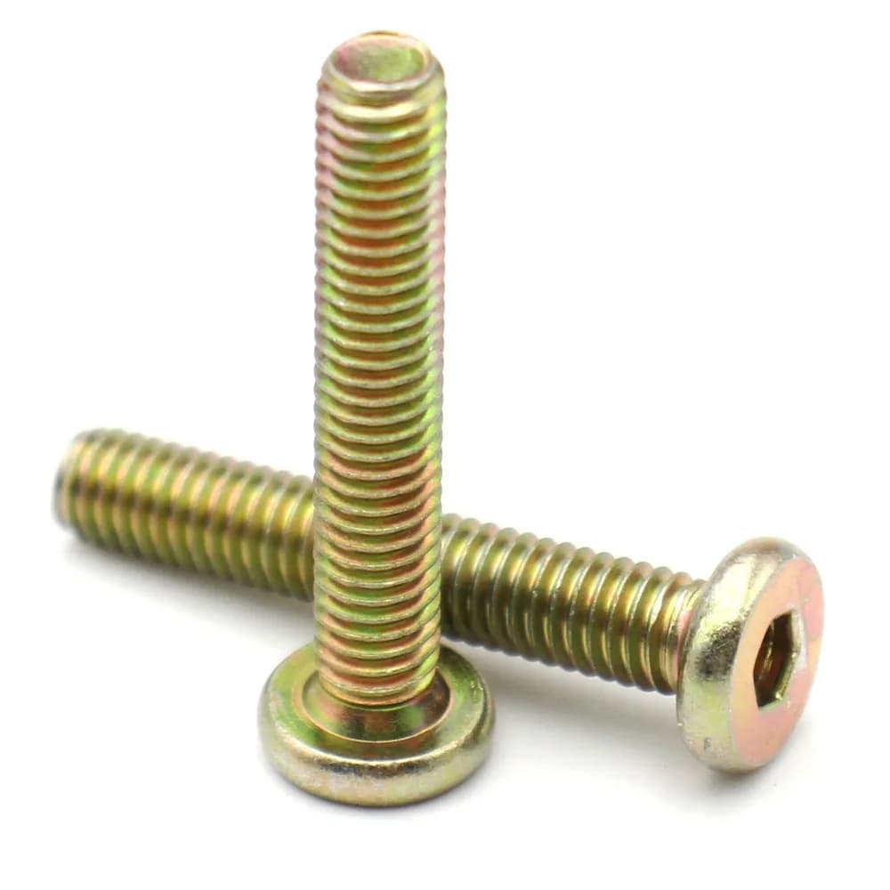 Hex Socket Screws | 10PCS M6 M8 Zinc-Plated | Flat Round Head Connector Bolts - Thumbnail 4