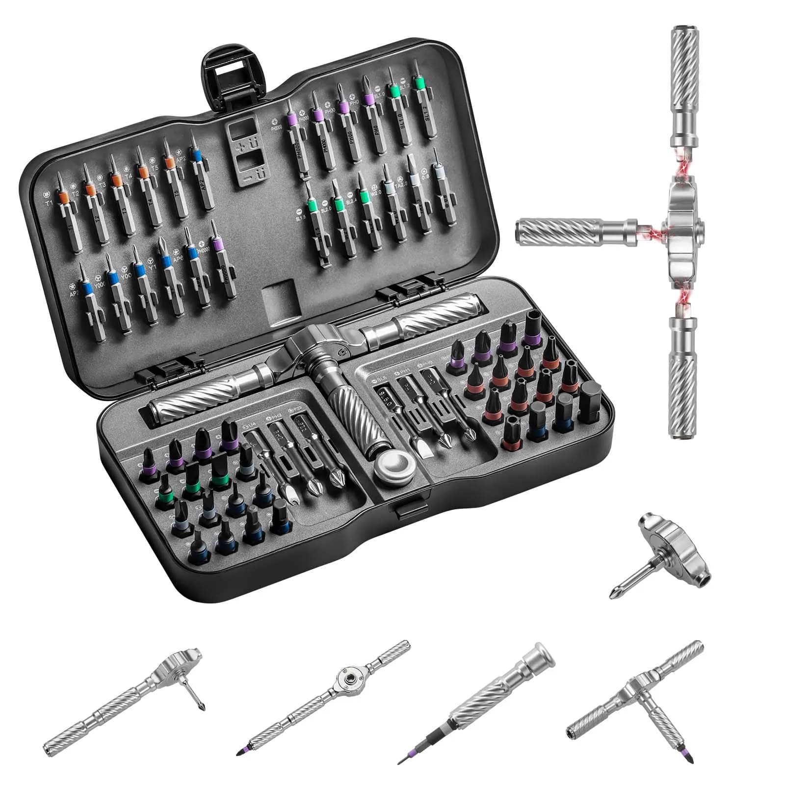 66-in-1 Precision Screwdriver Set | Magnetic Bit Kit for Electronics & Home Repair - Thumbnail 2