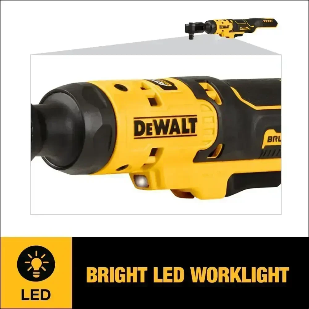 DeWalt DCF512 Atomic Cordless Ratchet Wrench | 1/2 Brushless Motor | Compact & High-Torque Design - Thumbnail 4