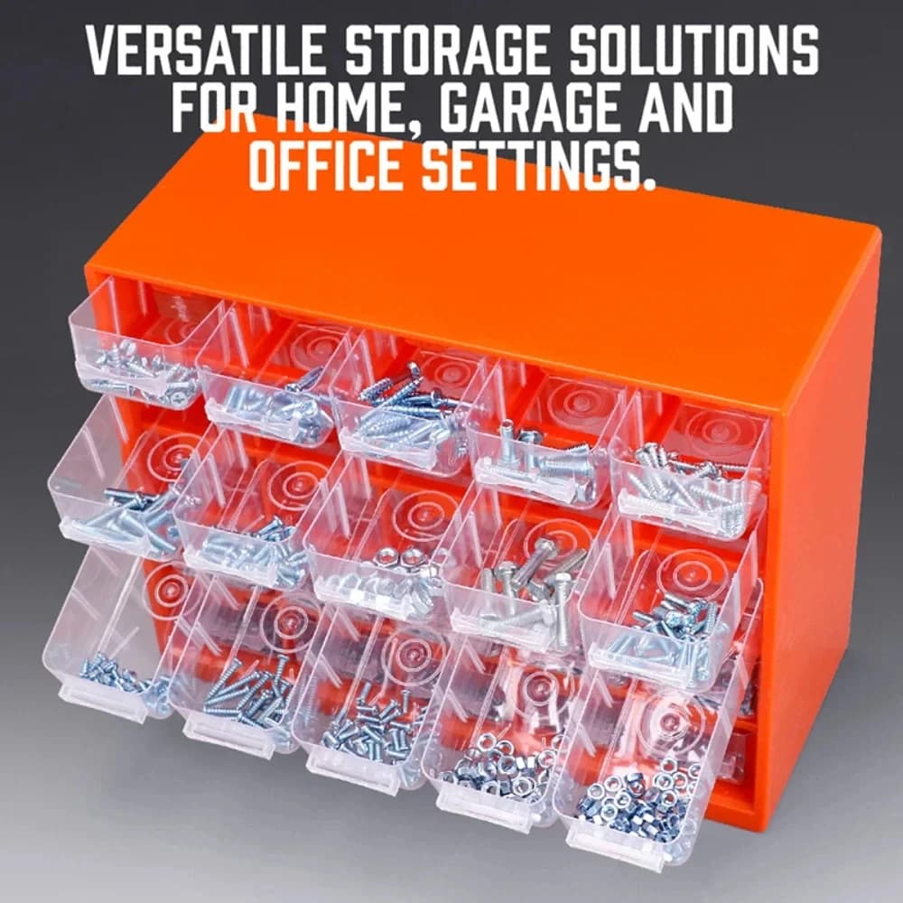 Wall-Mounted Parts Storage Box | 25 Multi-Grid Drawer Organizer | Electronic Components & Screw Case - Thumbnail 4