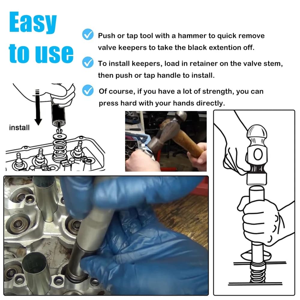Valve Spring Compressor & Keeper Tool Kit | For 4.5mm to 7.5mm & 5/16 Retainers - Thumbnail 4
