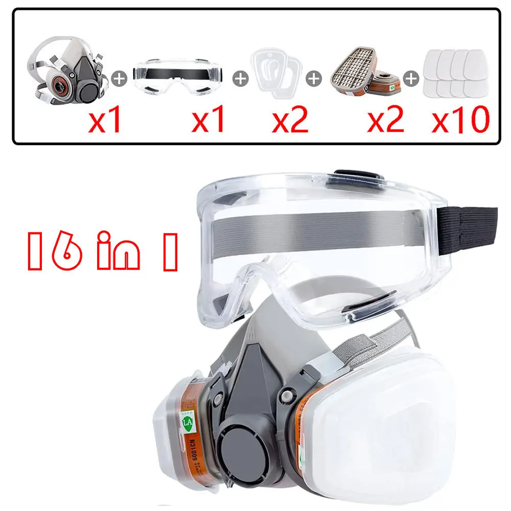 Respirator Mask Kit for Painting & Spraying | 6200 Series with 5N11 Filters | Acid Vapor & Dust Protection - Thumbnail 2