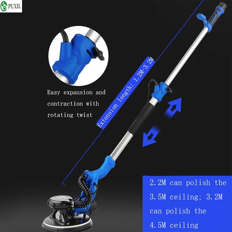Speed Wall Polisher | Double LED Light Drywall Sander | Putty Grinding Machine - Thumbnail 5