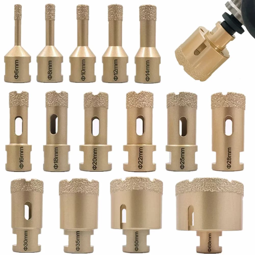 Diamond Core Drill Bit Set | 6-100mm Porcelain & Granite Tile Cutter | M14 Thread Opener - Thumbnail 7