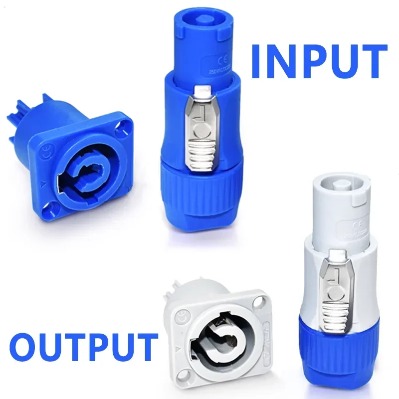 AC Powercon Connector Set | NAC3FCA & NAC3FCB Male Plugs for Stage Lighting & LED Panels - Thumbnail 3
