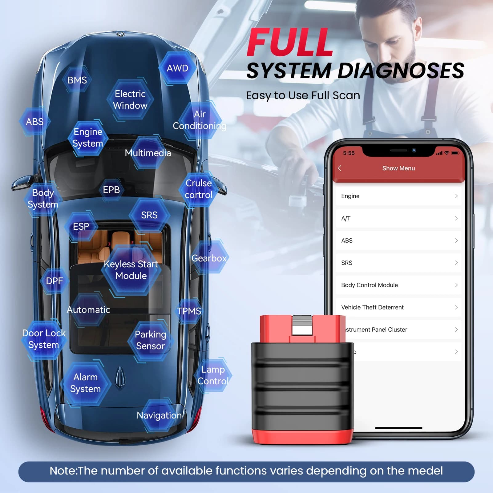 MINI OBD2 Scanner | iOS Android Compatible | Free Lifetime Updates - Thumbnail 3