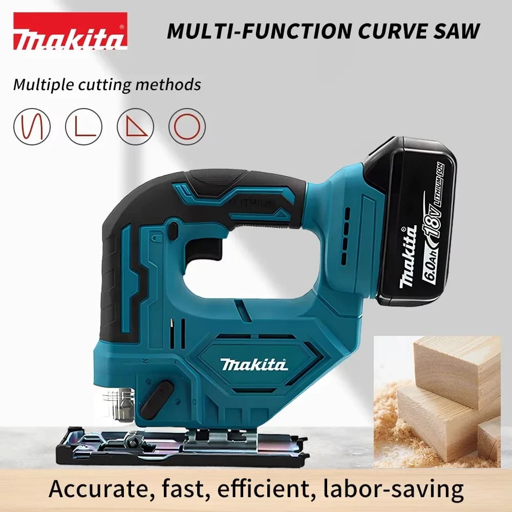 Makita DJV182Z 18V Cordless Barrel-Grip Jigsaw | 340W Brushless Motor | Professional Woodworking & Carpentry Tool - Thumbnail 4