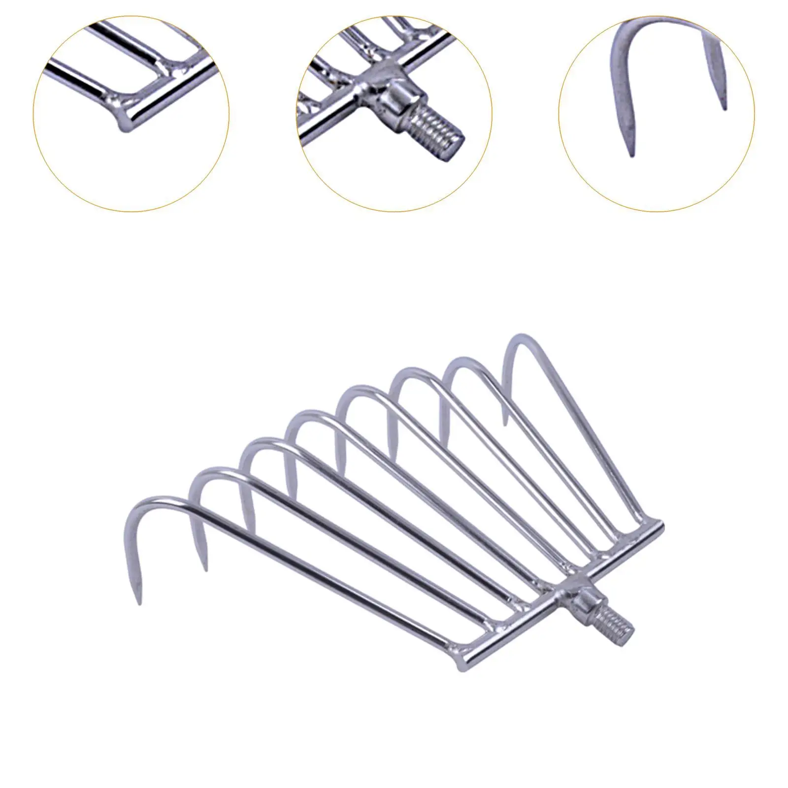 Rake Tool for Planting & Transplanting | Sturdy Fishing Remover Design | Stream & Garden Use - Thumbnail 3