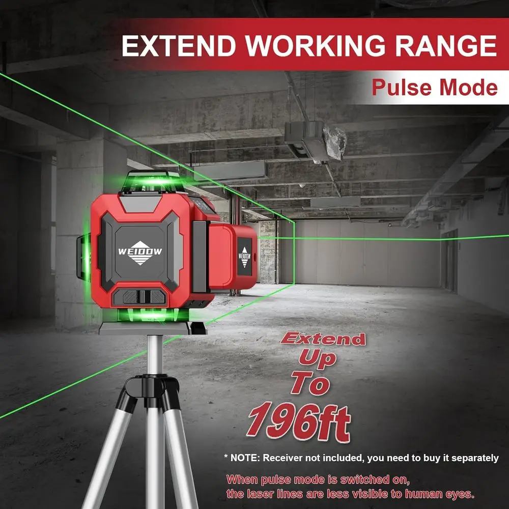 4D Laser Level | 360° Self-Leveling | Horizontal & Vertical Line Projection - Thumbnail 5