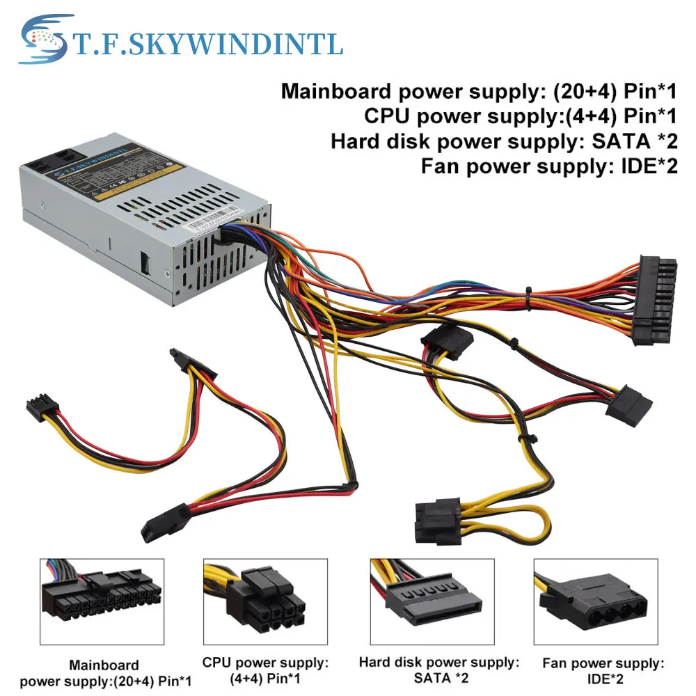 1U Server Power Supply | 200W-300W ATX PSU | 110V/220V Auto-Switching for NAS & Desktop PCs - Thumbnail 5