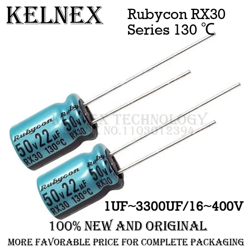 RX30 Series High-Temp Electrolytic Capacitors | 130°C Rated | 16V-400V, 10µF-470µF - Thumbnail 4