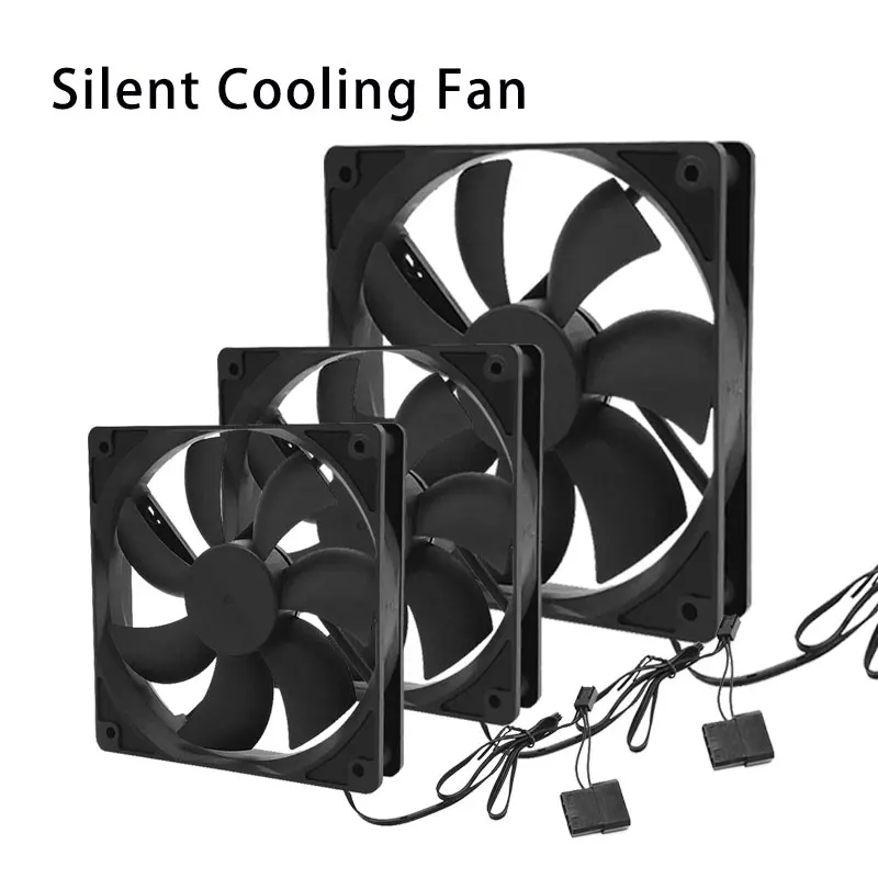 Ultra-Quiet PC Cooling Fan | 80mm 92mm 120mm Silent Case & Radiator Fan for CPU & GPU - Thumbnail 3
