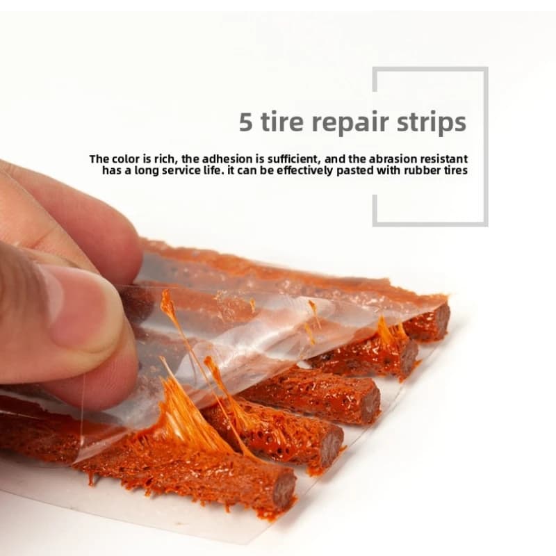 Tire Repair Kit | 4-in-1 Puncture Solution for Car, Motorcycle & Bike | Emergency Roadside Tool Set - Thumbnail 5