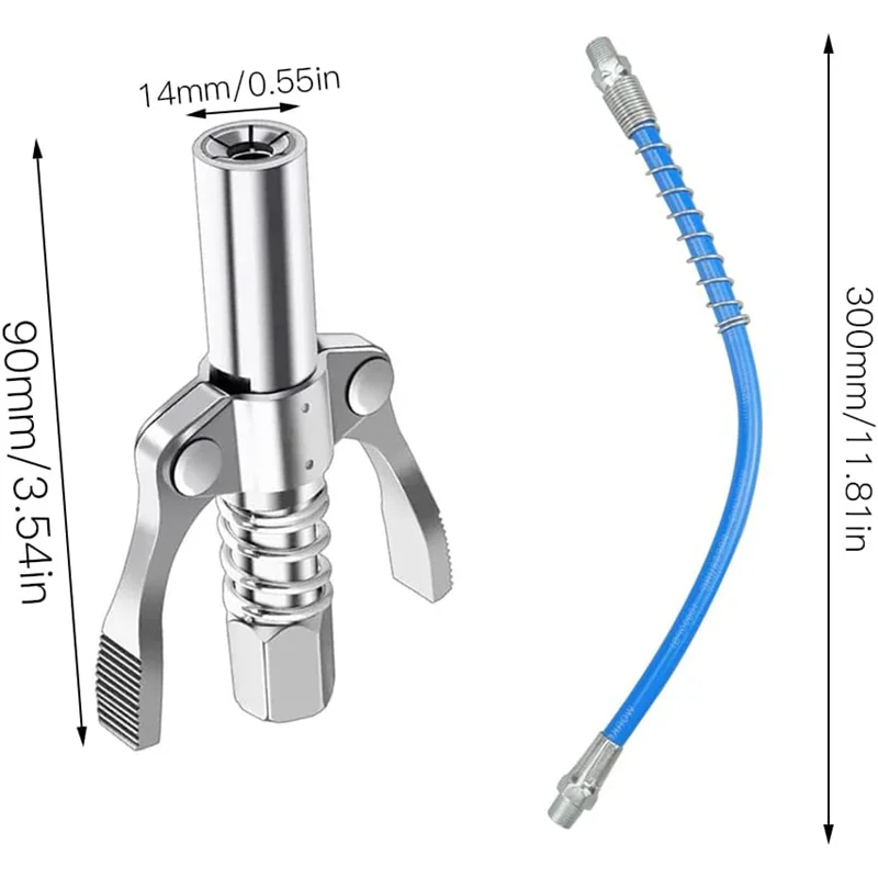 Heavy-Duty Grease Coupler | 10,000 PSI Quick-Release | NPT 1/8 Fitting for Easy Connection - Thumbnail 5