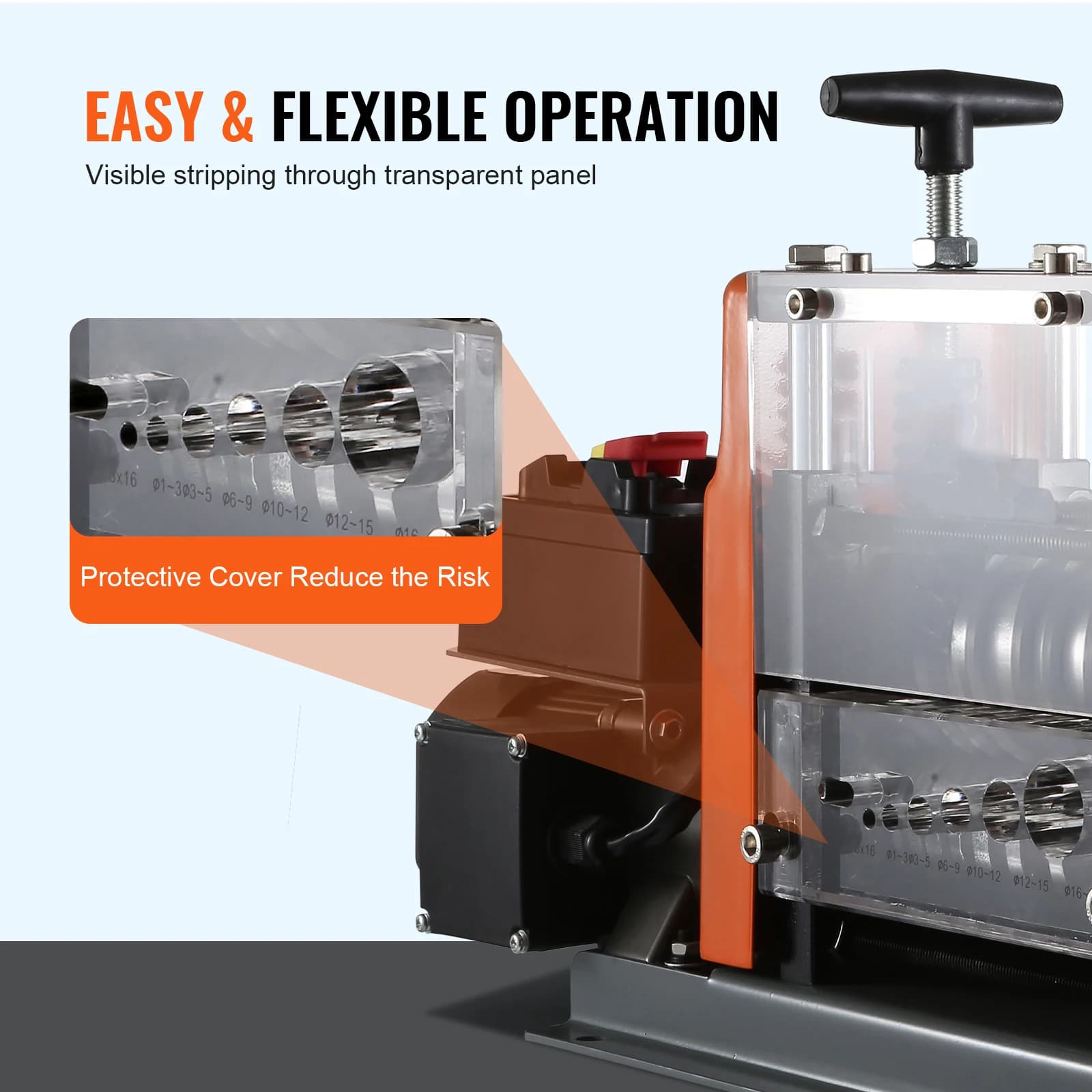 Wire Stripper | 60W Motor for 1.5-25mm Cables | 7-Port Tool for Copper Recycling - Thumbnail 4
