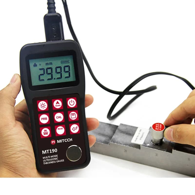 Ultrasonic Thickness Gauge | 0.65-600mm Range for Metal, Plastic & Glass | Portable Precision Meter - Thumbnail 2