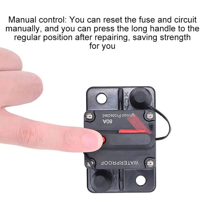 Heavy-Duty Marine & Automotive Circuit Breaker | 30A-300A Range | Waterproof Reset Fuse - Thumbnail 5