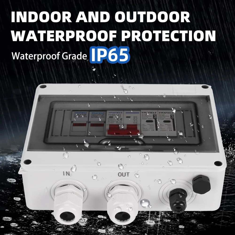 Solar PV Combiner Box | 600V DC Surge Protection | IP65 Waterproof Enclosure - Thumbnail 3