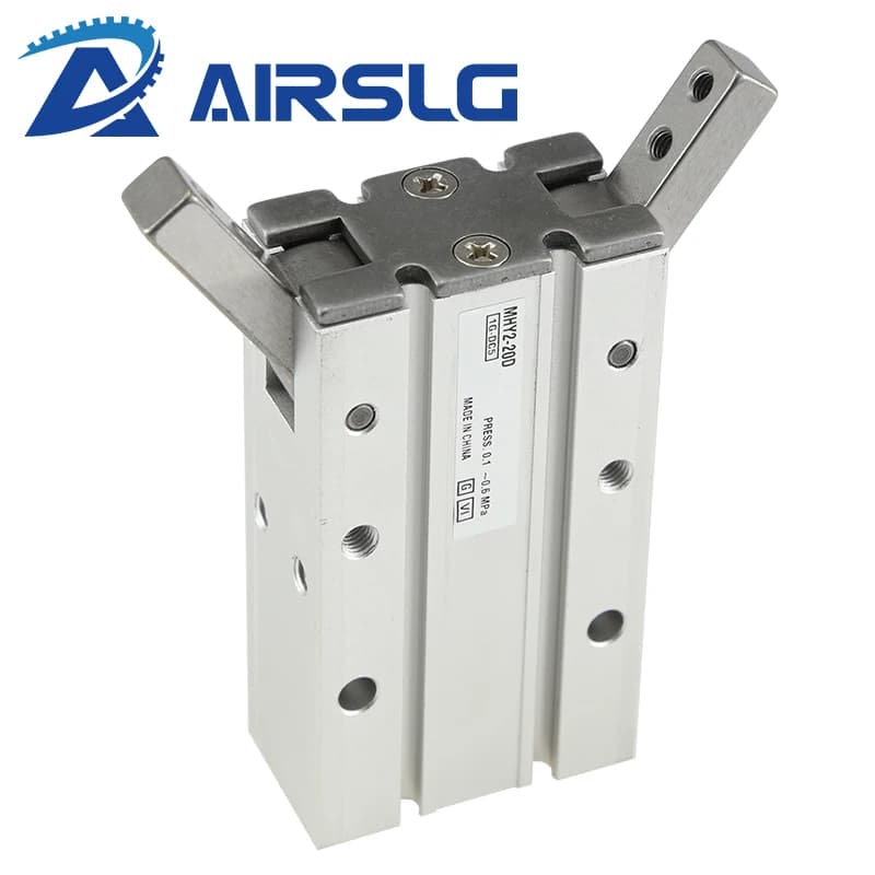 MHY2 10D 16D 20D 25D Double Acting Pneumatic Gripper Bore 10-25mm AFR Brand 180 Degree Angular Aluminium Clamps Gripper Cylinder - Thumbnail 5