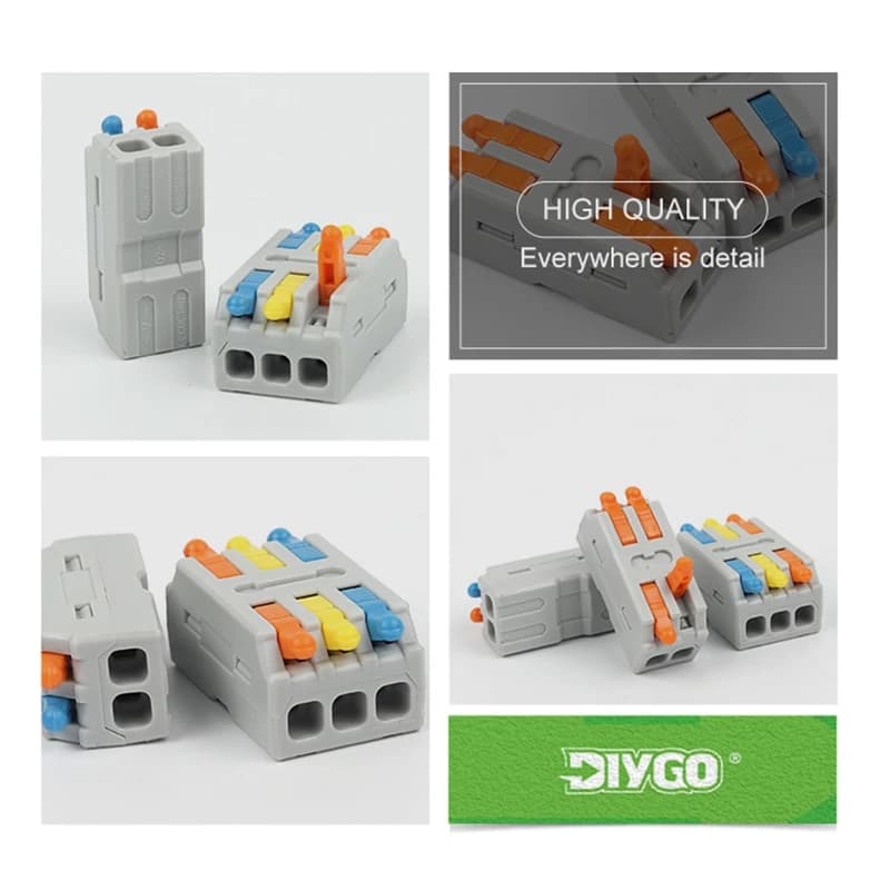 Lever Wire Connectors | 10-Pack SPL 222/223 | Quick-Connect for LED Strips & Electrical Wiring - Thumbnail 6