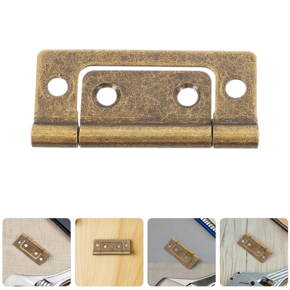 Door Hinges | 10pcs Flat Hidden Hinges | Kitchen & Wardrobe DIY Hardware - Thumbnail 3