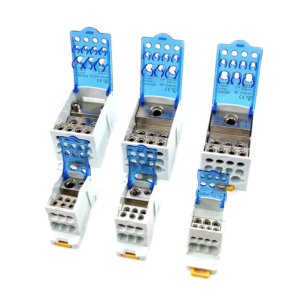 DIN Rail Terminal Block | 80-500A Power Distribution | Single-Pole Junction Box - Thumbnail 6