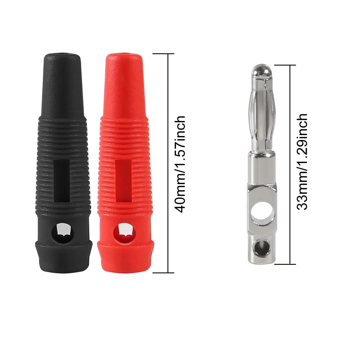4mm Banana Plugs | 10-Pack High-Current 32A Connectors | Stackable Speaker Cable Adapters - Thumbnail 5