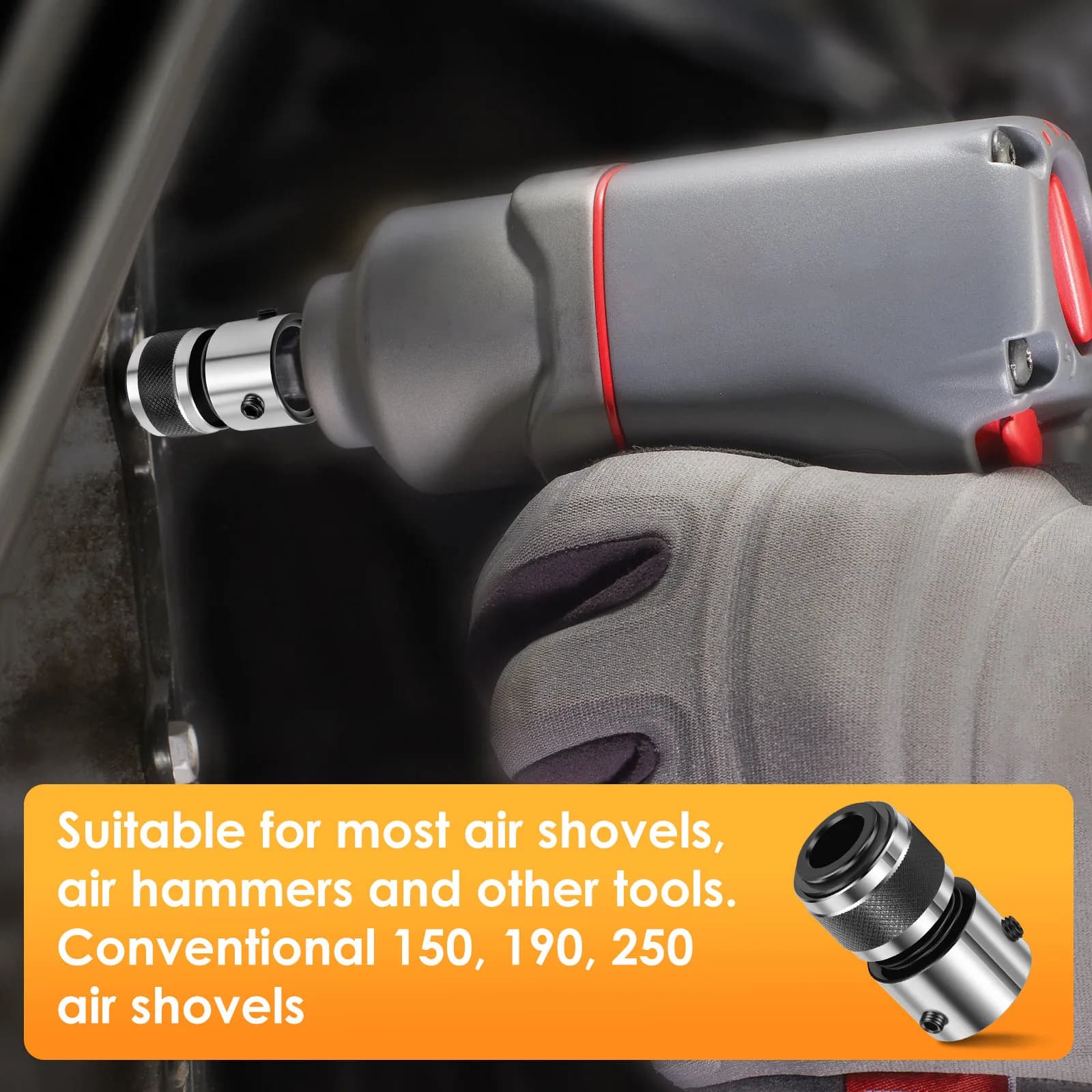 Air Hammer Retaining Quick Change Chuck Compact Air Hammer Quick Change Retainer Stable Air Chisel Spring Retainer for Fixing - Thumbnail 3