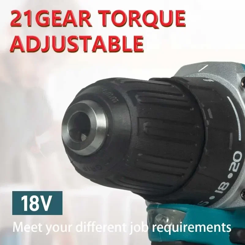 Makita DDF487 10mm Brushless 18V lithium electric rechargeable impact drill large torque screwdriver（No battery） - Thumbnail 2