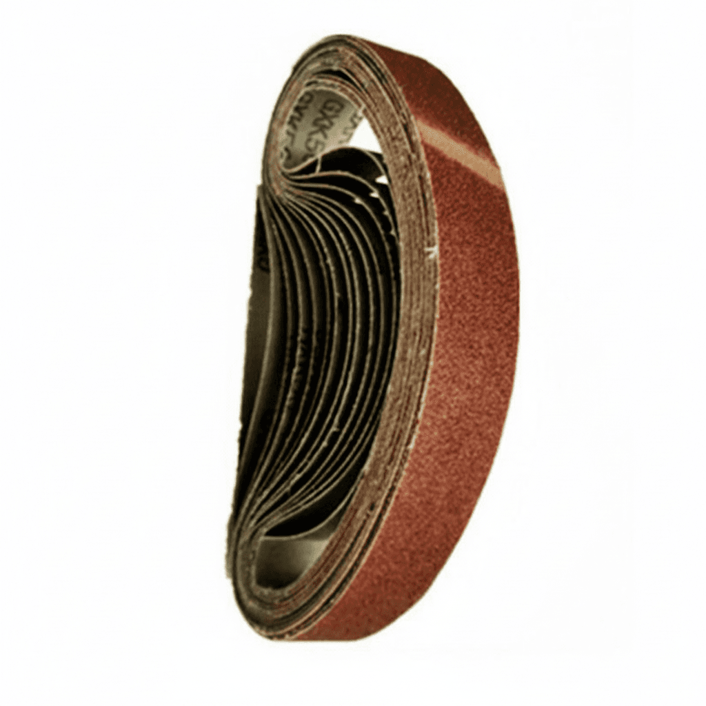 A pack of 10pcs 30*533mm sanding belts ranging from 40-1000 grit, ideal for sanding belts.