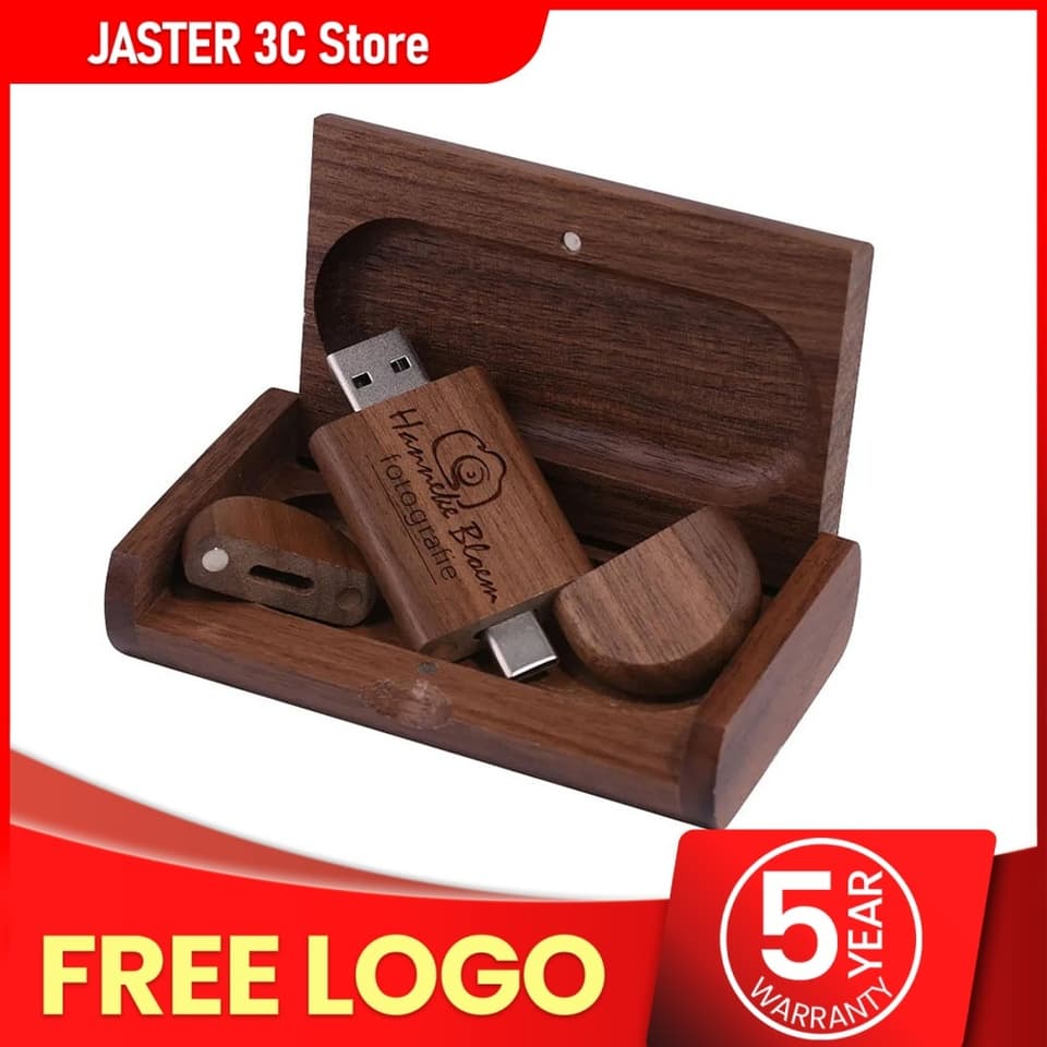 USB-C Memory Stick | Wooden Dual Connector Pendrive 128GB