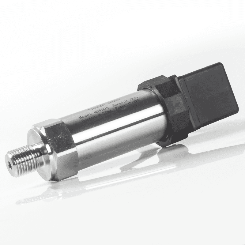 Versatile 4-20mA 0.5-4.5V pressure sensor with G1/4' thread, 24V supply, for various gauge pressures.