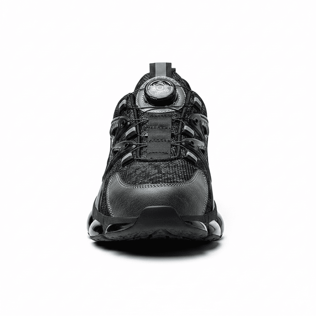 Steel Toe Cap Safety Boots, a pair of work boots.
