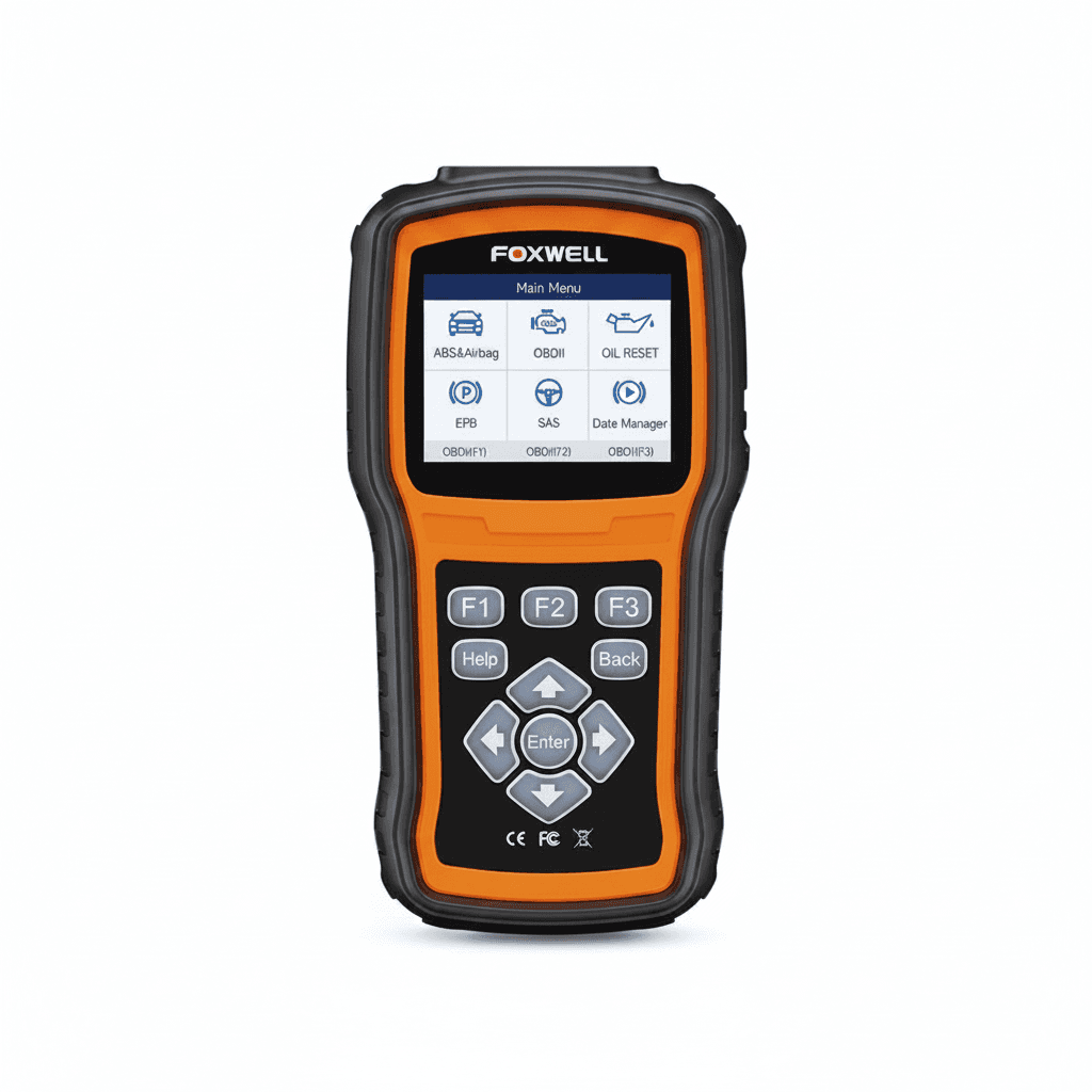 FOXWELL NT630 Plus OBD2 Scanner, a handheld diagnostic tool.