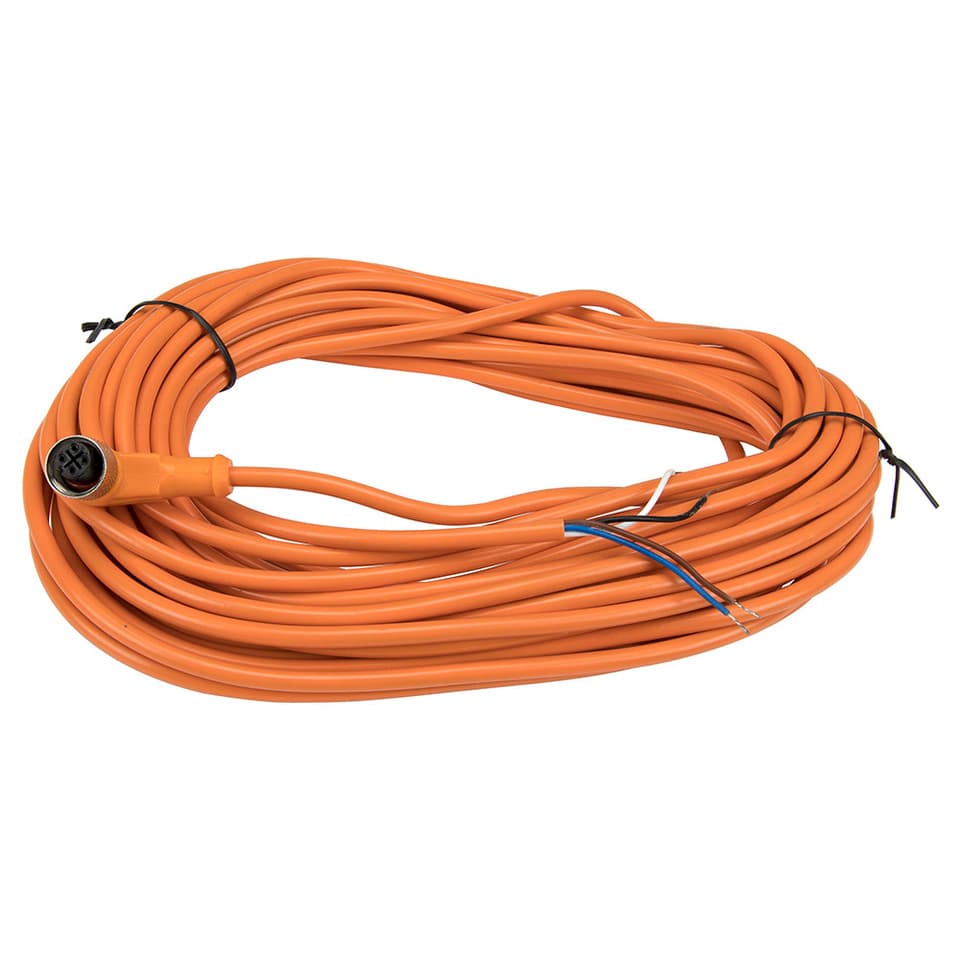 An FSC12-FB-4 M12 connector with a 10m PVC cable, featuring a 4-pin bend female head, suitable for M12 NPN PNP NO+NC proximity sensor switches.
