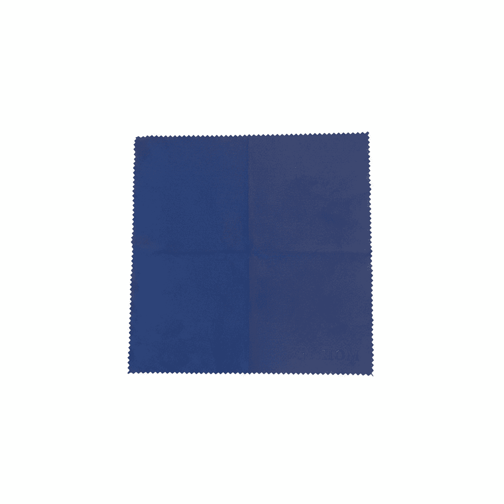 40x40cm Microfibre Glass Cloths, a stack of blue cloths.