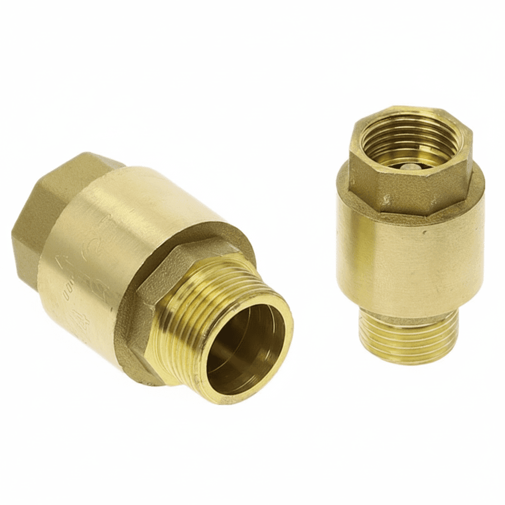 Brass 3/4" Pressure Reducing Valve, full view.